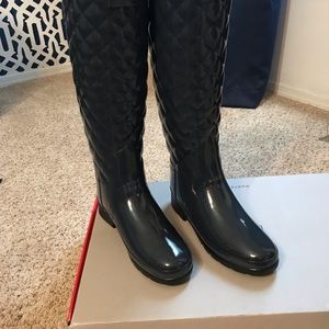 Brand New Hunter Refined High Gloss Quilted Boot